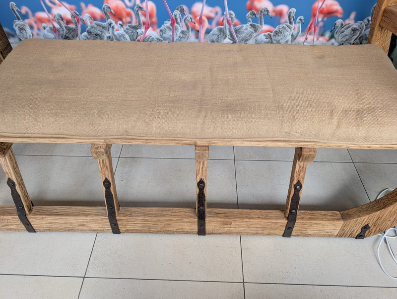 Restoration Hardware Elm Delight Solid Elm Bench with Cushion