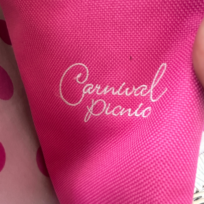Optima Carnival Pink Polka Dot Picnic Basket