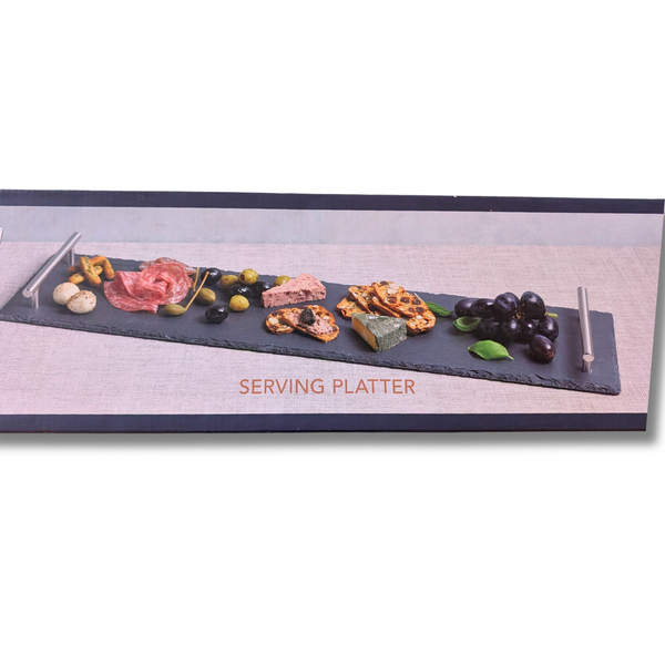 Artesà Slate Serving Platter with Handles – Boxed