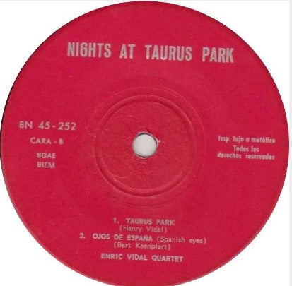 Nights at Taurus Park Enric Vidal Quartet Single Record