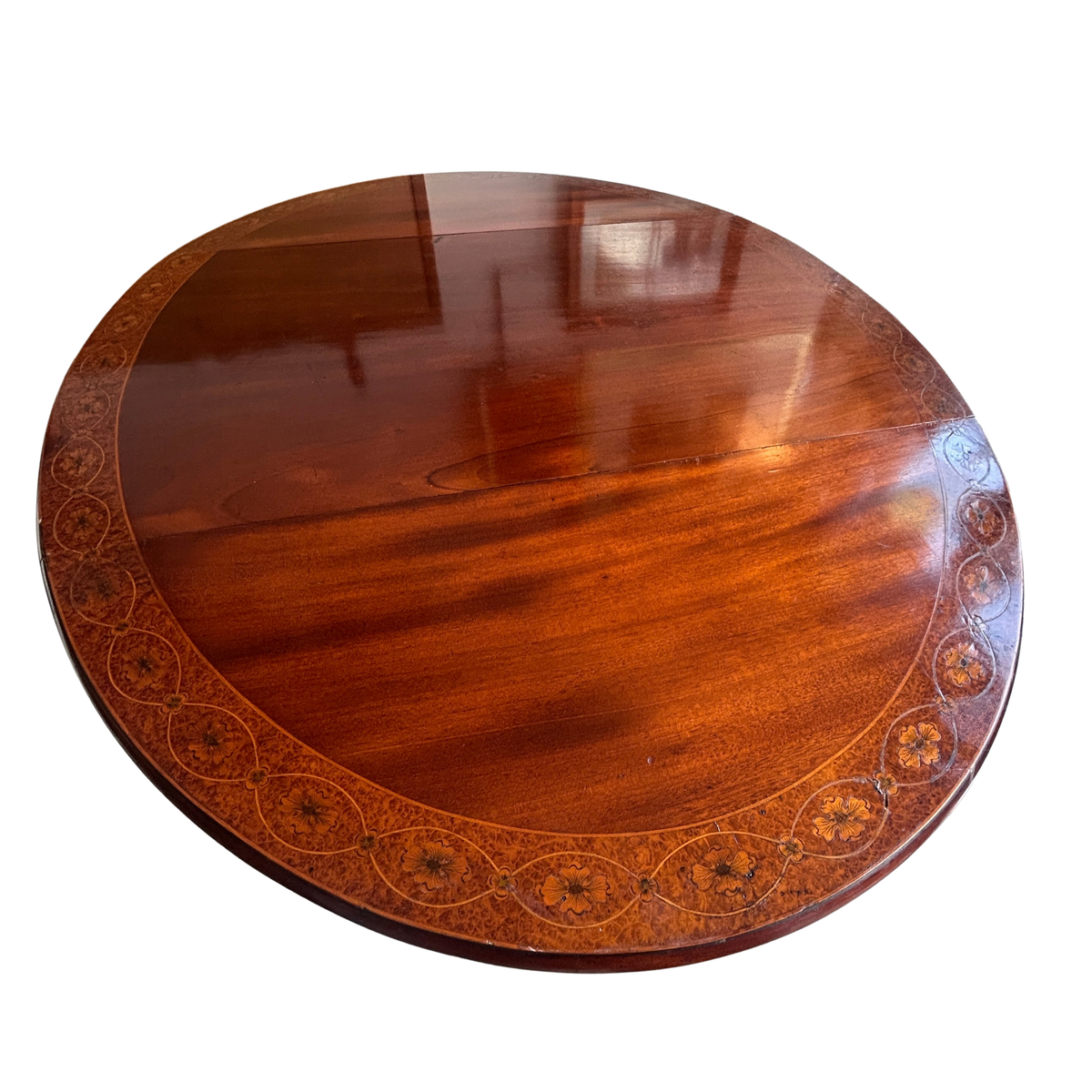 Sheraton Inlay Mahogany Pembroke Oval Table