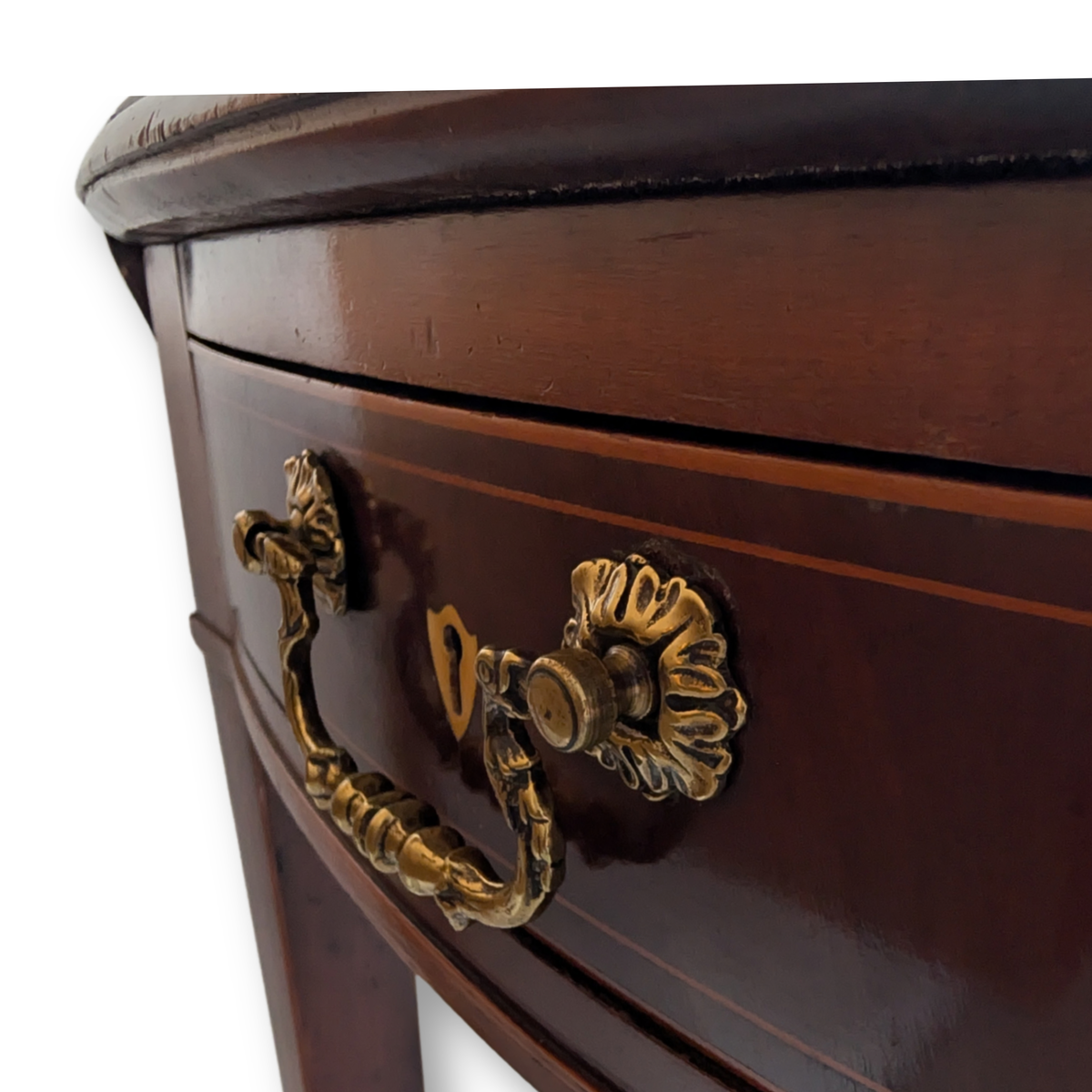 Sheraton Inlay Mahogany Pembroke Oval Table