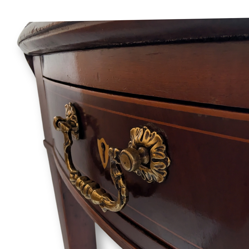 Sheraton Inlay Mahogany Pembroke Oval Table