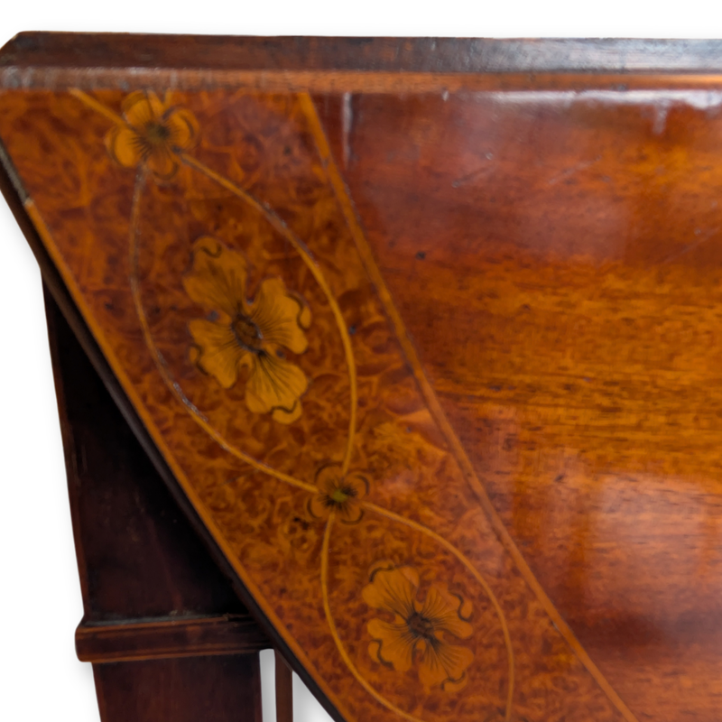 Sheraton Inlay Mahogany Pembroke Oval Table