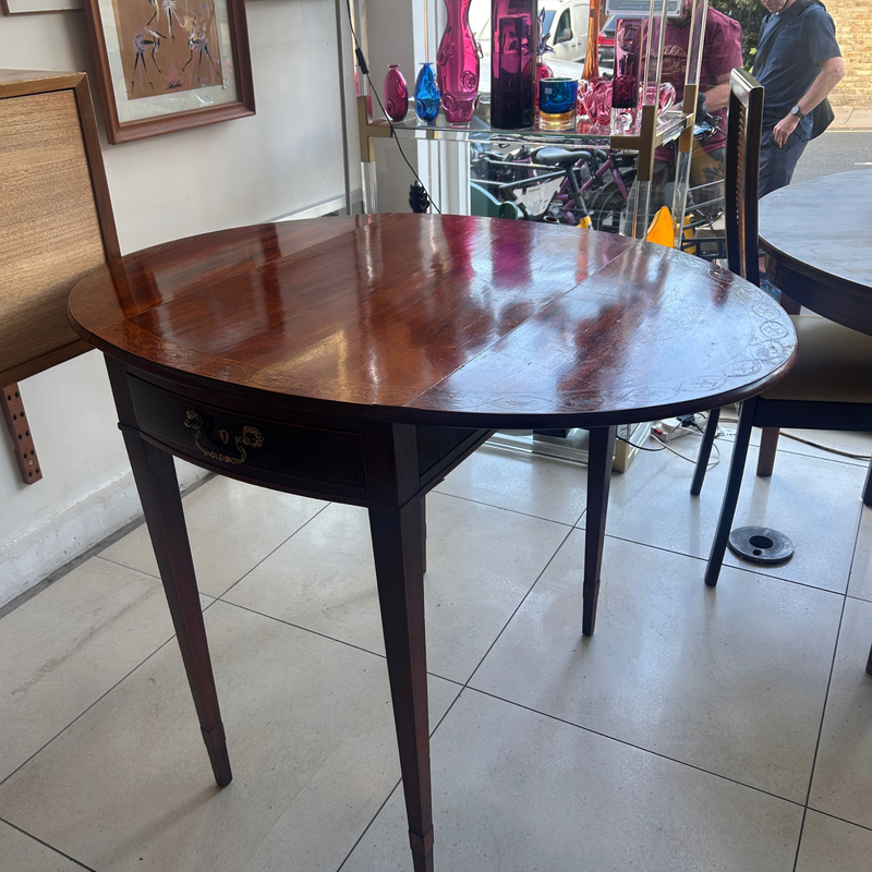 Sheraton Inlay Mahogany Pembroke Oval Table