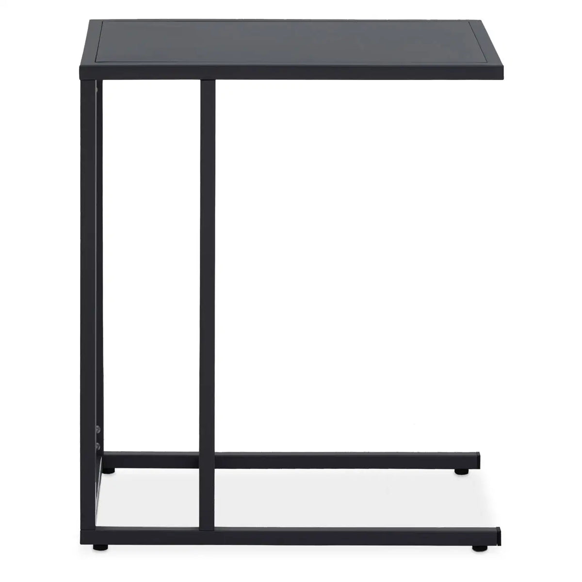 Asymmetrical Black Metal Side-Table