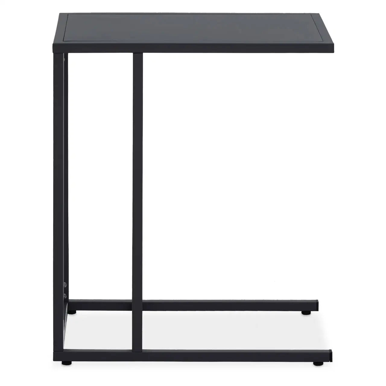 Asymmetrical Black Metal Side-Table