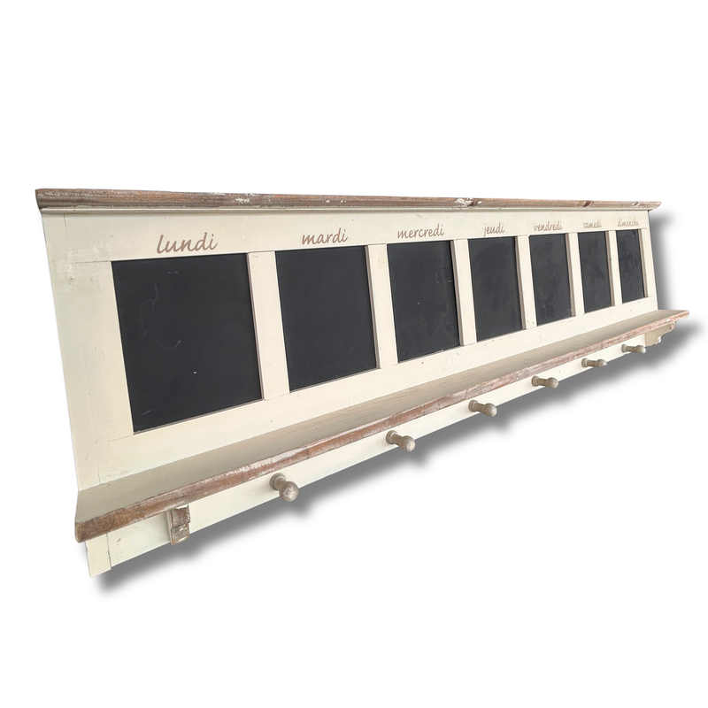 French Days of the Week Wall Organiser with Hooks