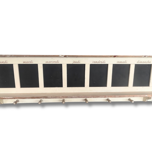French Days of the Week Wall Organiser with Hooks