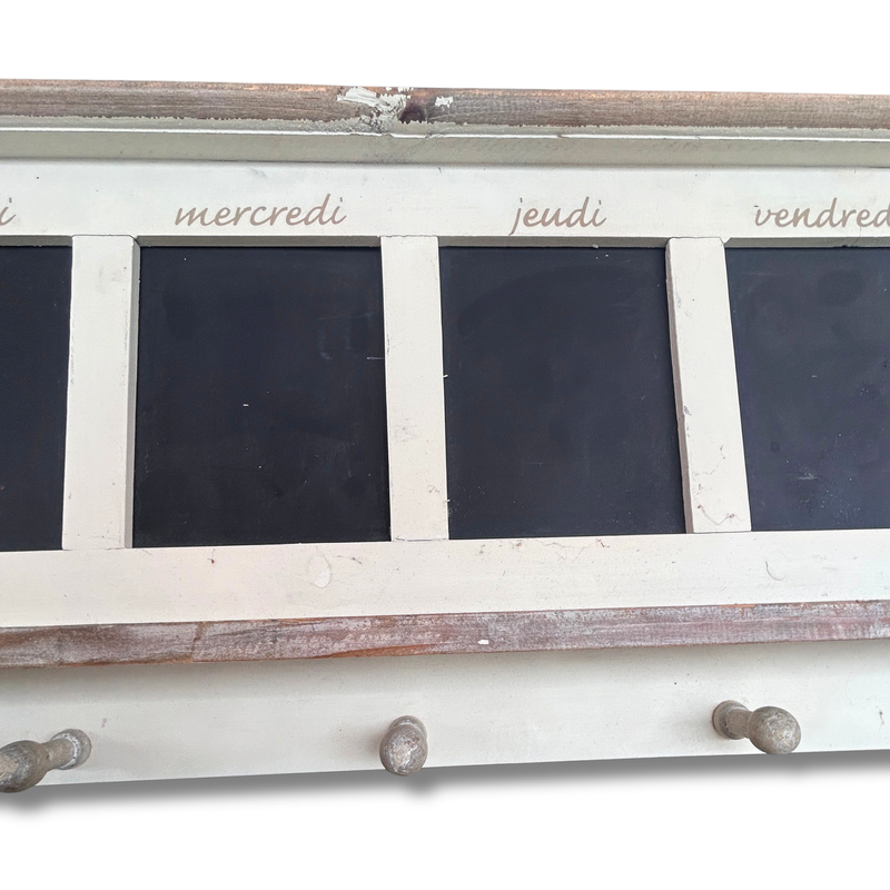 French Days of the Week Wall Organiser with Hooks