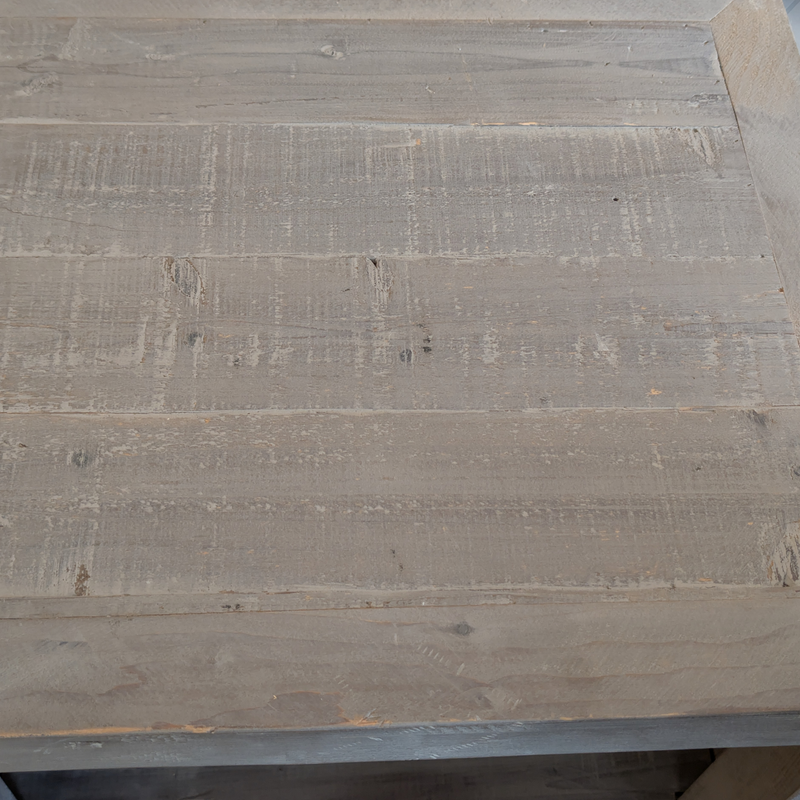 Restoration Hardware Weller Distressed Timber Bookcase – Washed Grey