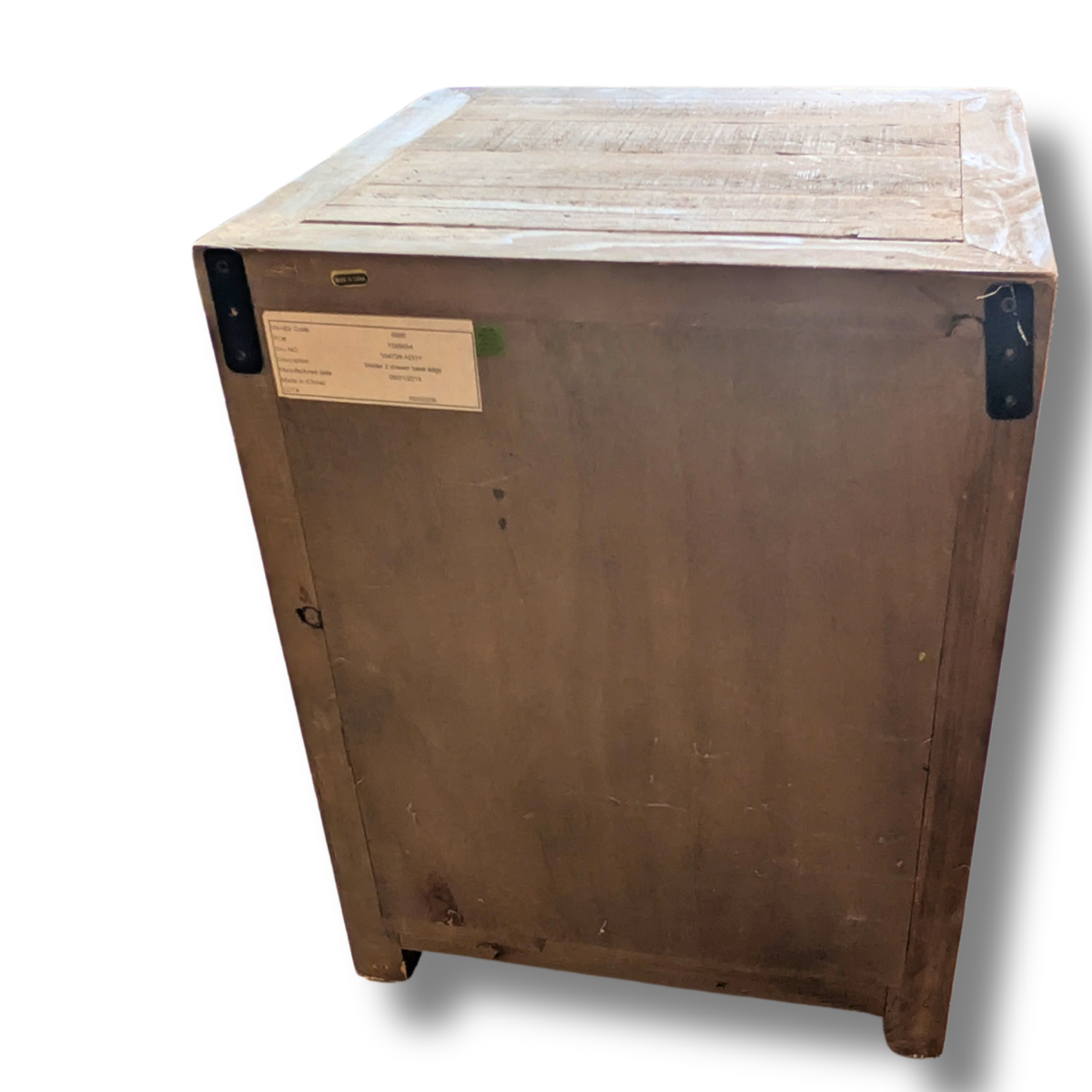 Weller Distressed Timber 4-Drawer Bedside Table