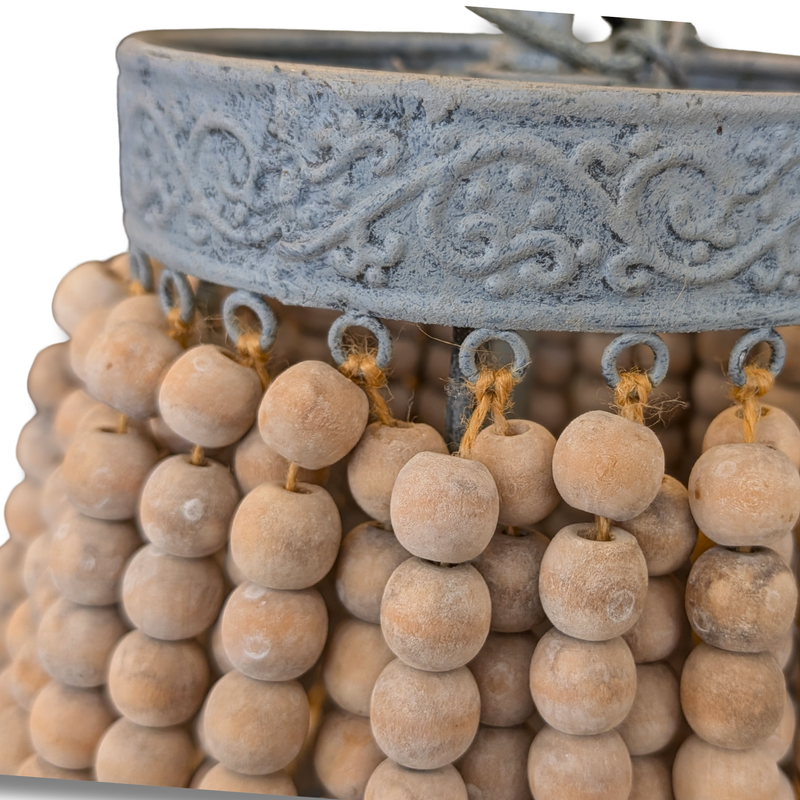 Graham & Green Round Wooden Beaded Chandelier