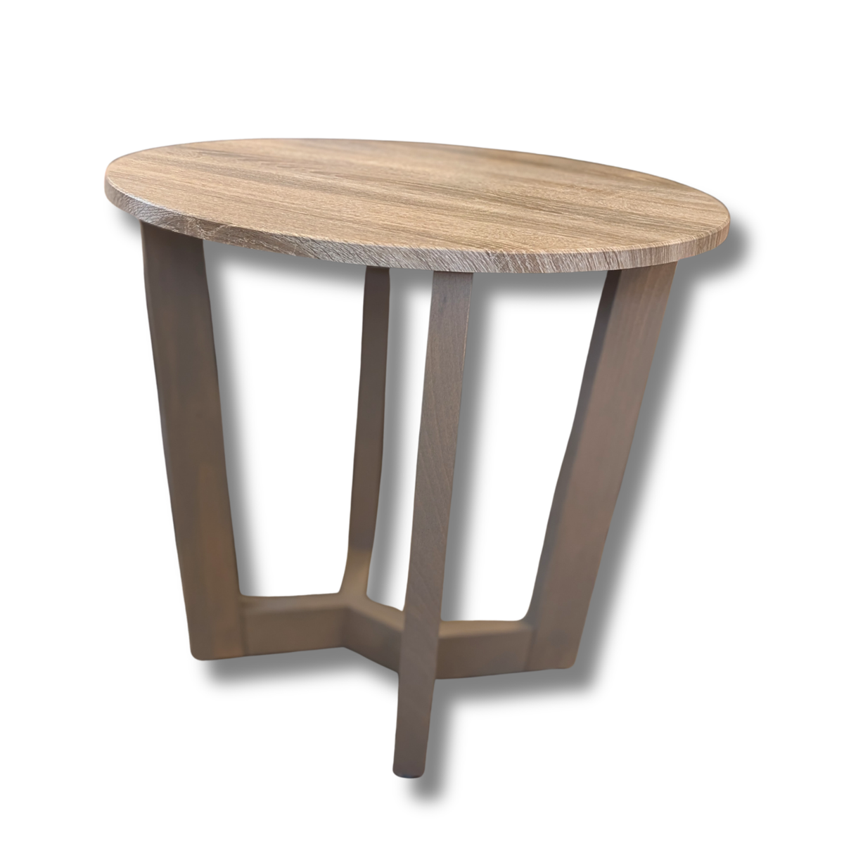 Denali Circular Side Table – Truffle Oak