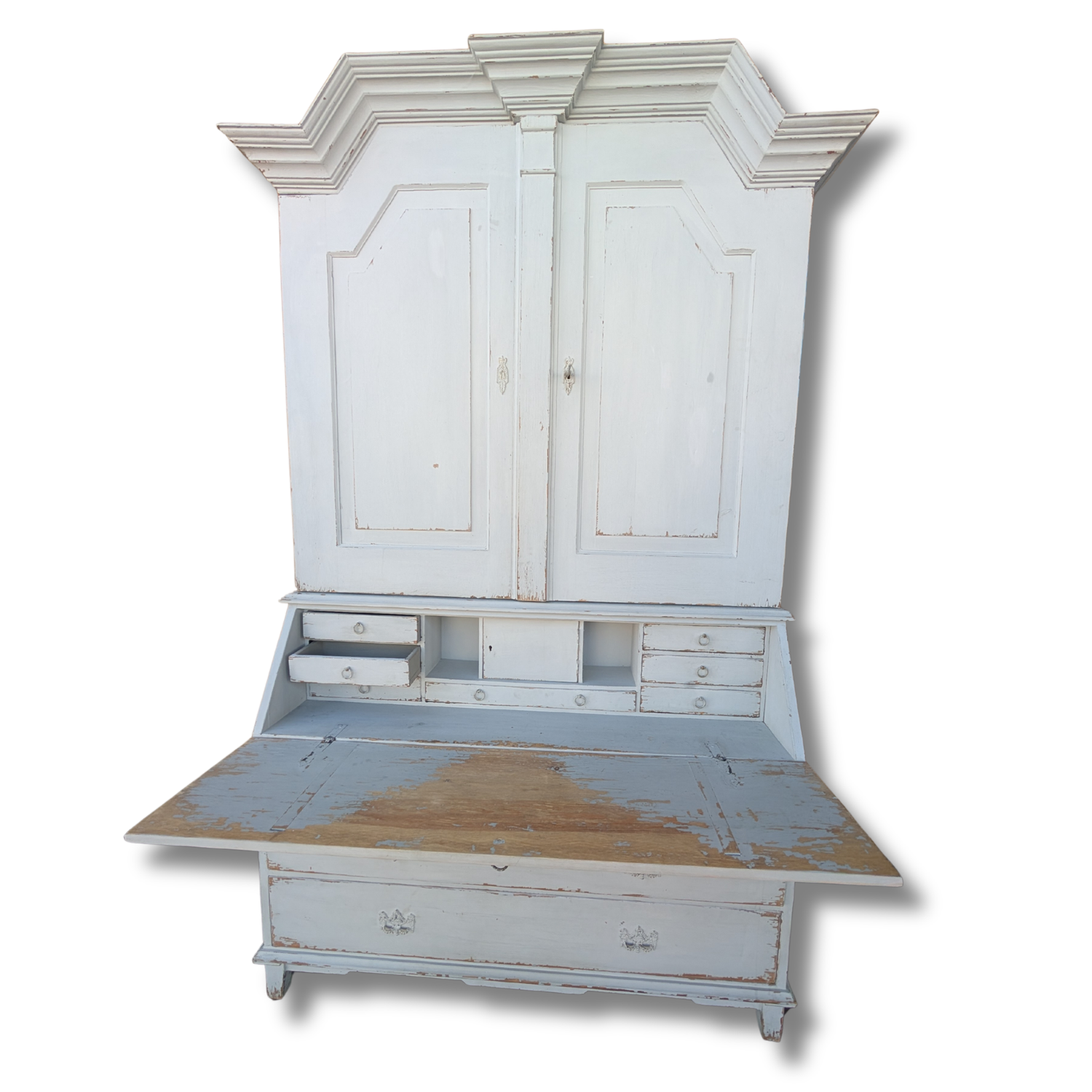 Custom Swedish-Style Secretaire Cabinet Desk by Ham Interiors
