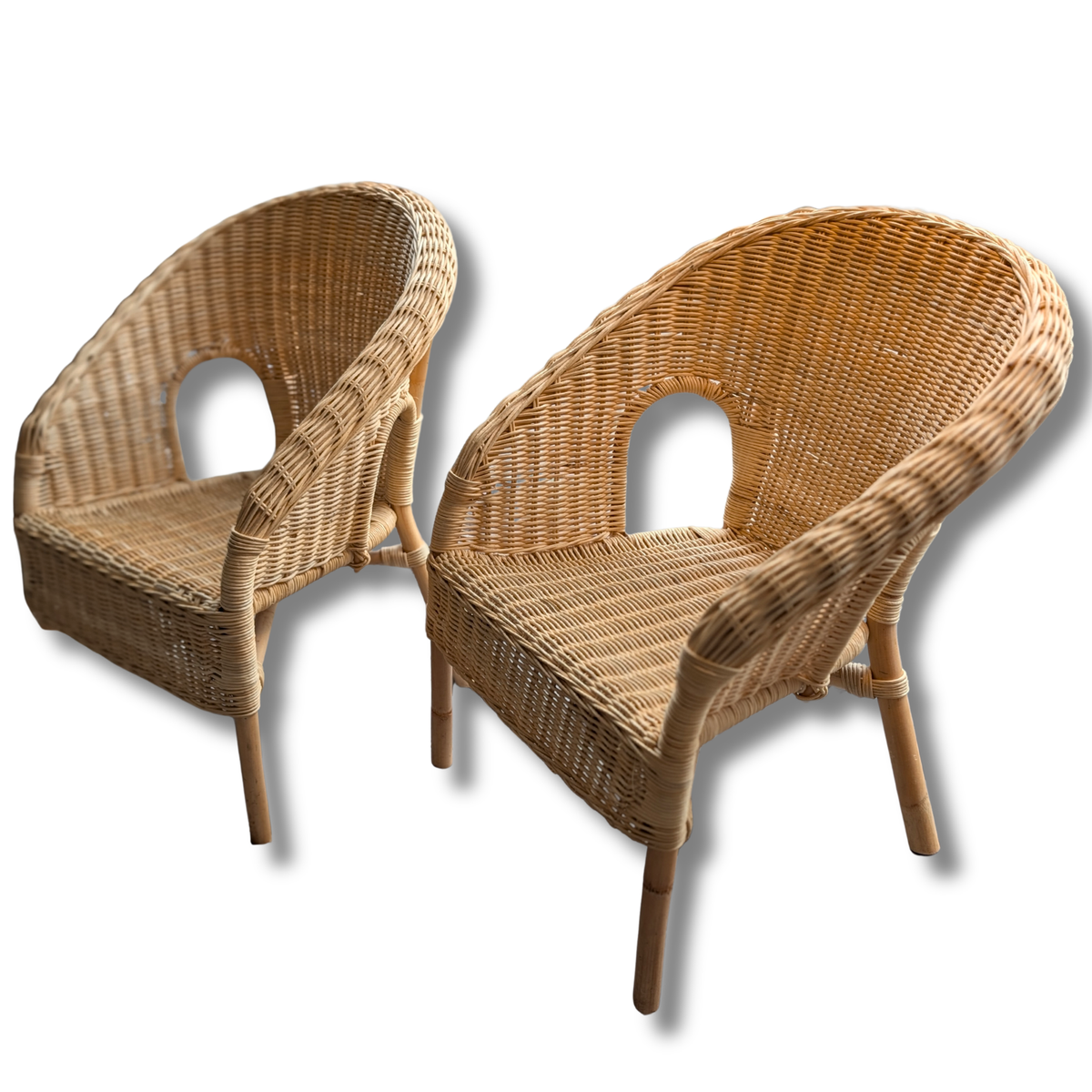 Children's Rattan Chairs (Pair Available)