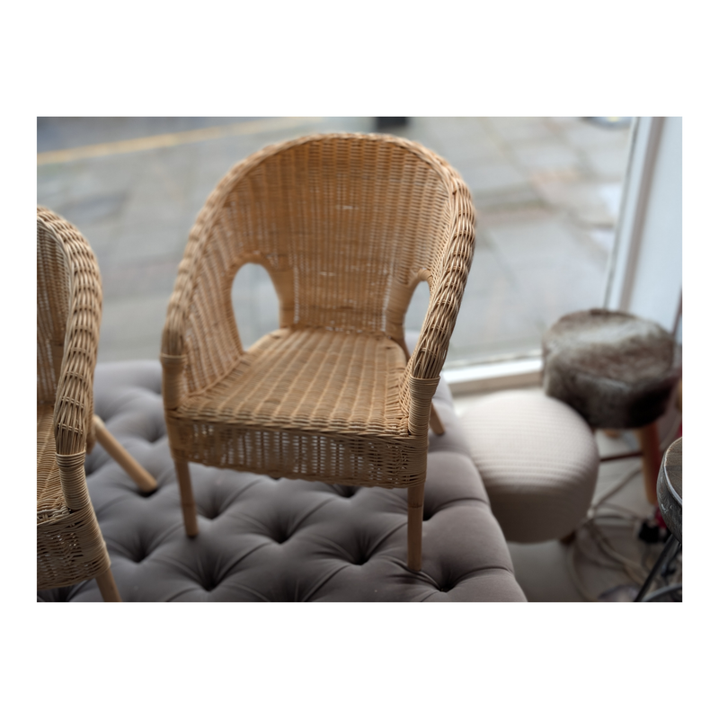 Children's Rattan Chairs (Pair Available)