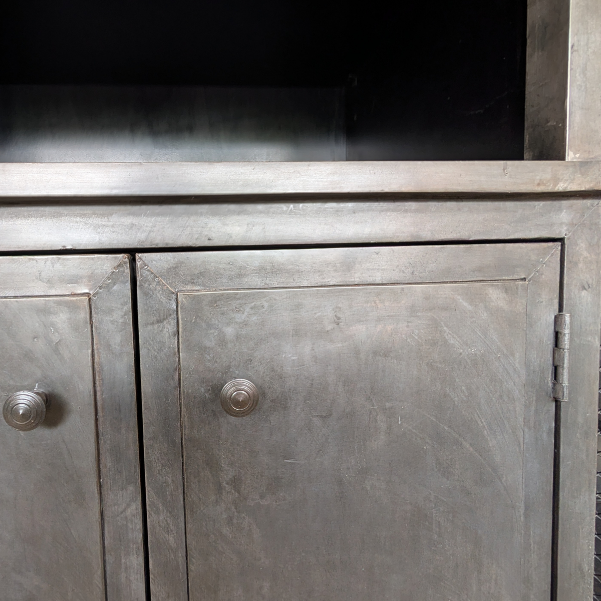 Restoration Hardware Zinc Display Cabinet