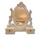 White Ornate Dressing Table Mirror with Twin Drawers