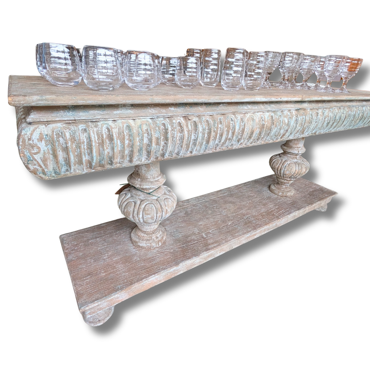 Custom Carved Foyer Console Table