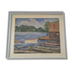 Signed Harold Leach Framed Original Harbour Scene Painting