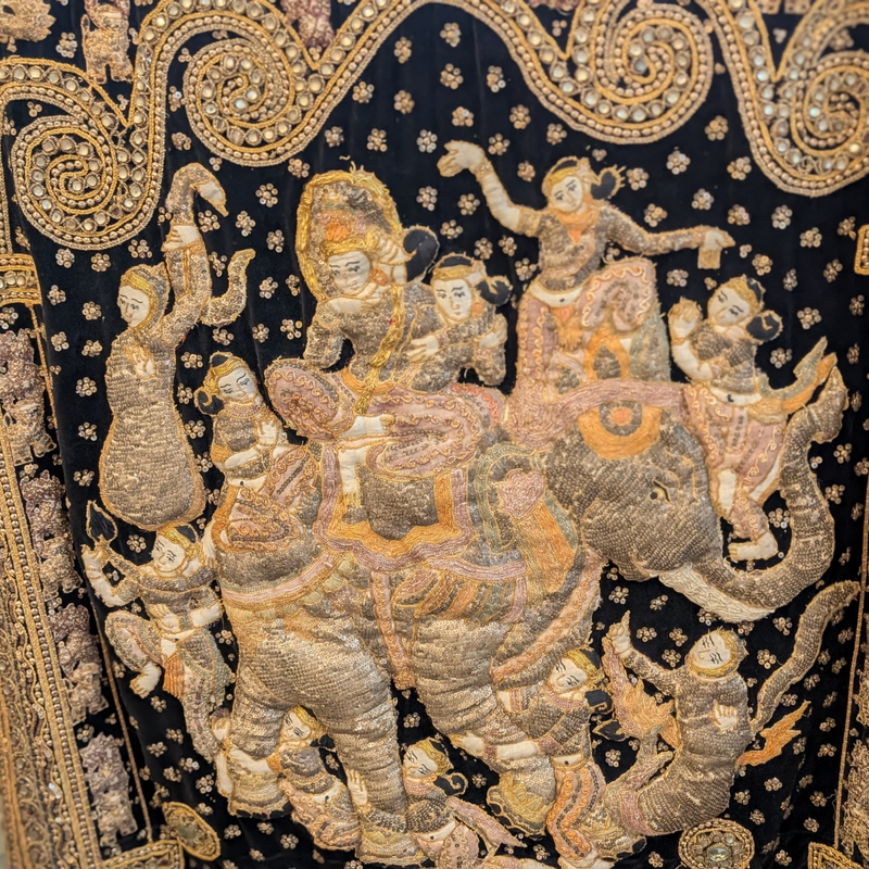 Vintage Burmese Kalaga Tapestry (Purchased in Brunei, 1980s)