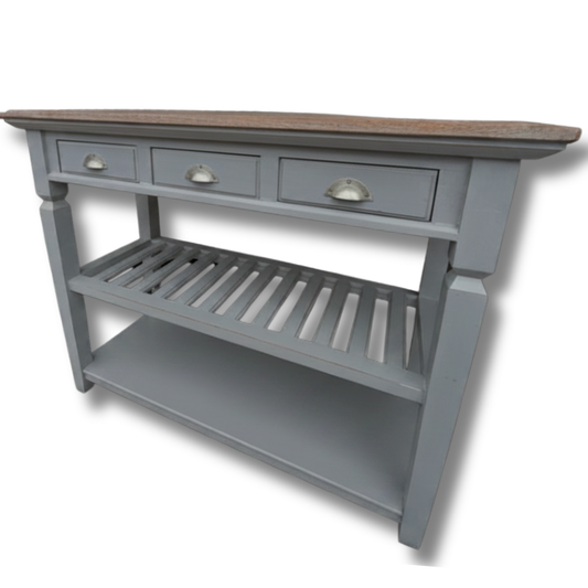 Brighton Kitchen Island with Butcher's Block Top