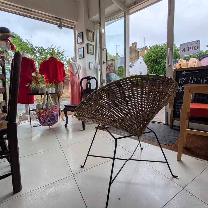 Wicker Papasan chair by Graham and Green
