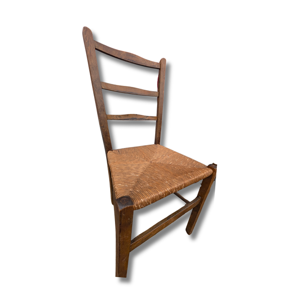 Vintage Ladder Back Rush Seat Chairs (Pair Available)-