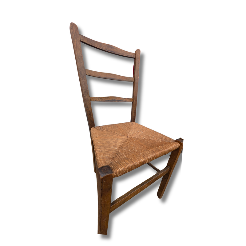 Vintage Ladder Back Rush Seat Chairs (Pair Available)-